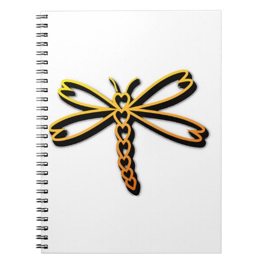 Dragonfly Herz Notizblock (Vorderseite)