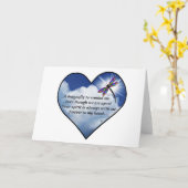 Dragonfly-Herzgedicht Karte (Gelbe Blume)