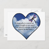 Dragonfly-Herzgedicht Postkarte (Vorne/Hinten)