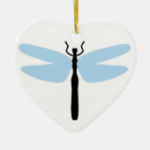 Dragonfly - Herzverzierung Keramikornament (Vorne)