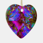 Dragonfly-Hippie-Flitter Keramikornament (Rechts)