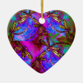 Dragonfly-Hippie-Flitter Keramikornament (Vorne)