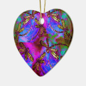 Dragonfly-Hippie-Flitter Keramikornament (Links)