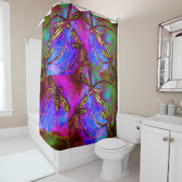 Dragonfly HIppy Flit Duschvorhang