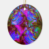 Dragonfly Hippy Flit Keramik Ornament (Links)
