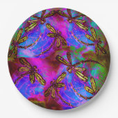 Dragonfly Hippy Flit Pappteller (Vorderseite)
