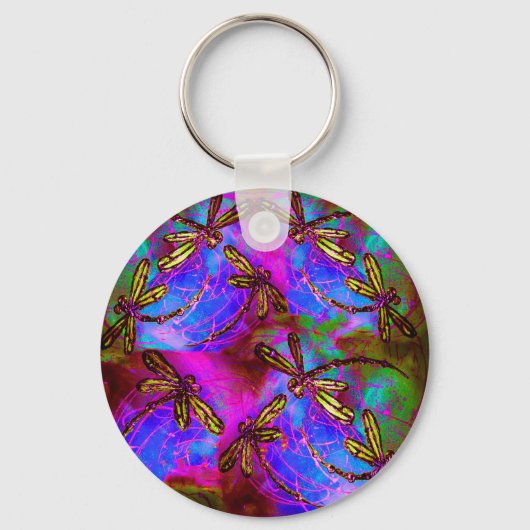 Dragonfly Hippy Flit Schlüsselanhänger (Vorderseite)