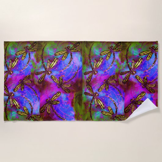 Dragonfly Hippy Flit Strandtuch (Vorderseite)