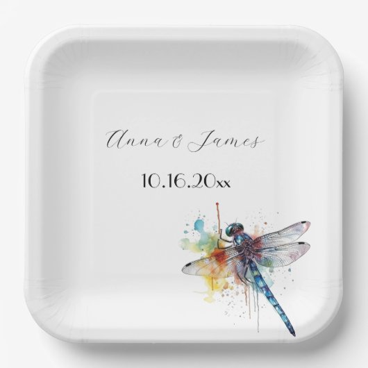 Dragonfly-Hochzeit, Brauch Pappteller (Vorderseite)