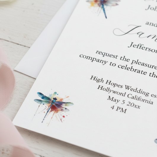 Dragonfly Hochzeit Einladung Postkarte