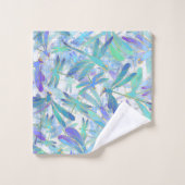 Dragonfly Holiday | weiß Badhandtuch Set (Waschlappen)