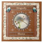 Dragonfly - Illusion - Keramik Fliese (Vorderseite)