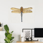 Dragonfly-Illustration Poster (Heimbüro)