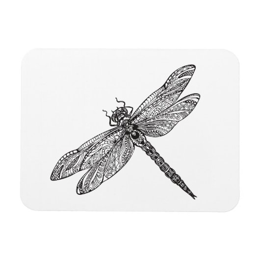 Dragonfly im Stil Magnet (Horizontal)