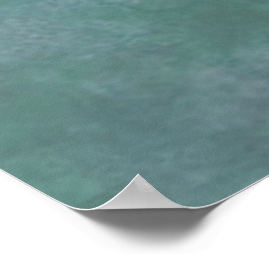 Dragonfly im Türkiskreis Poster (Ecke)