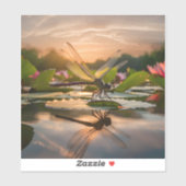Dragonfly in der Natur Aufkleber (Blatt)