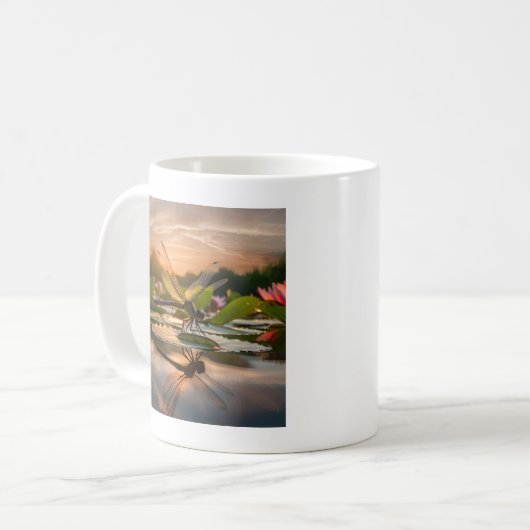 Dragonfly in der Natur Kaffeetasse (Vorderseite Links)