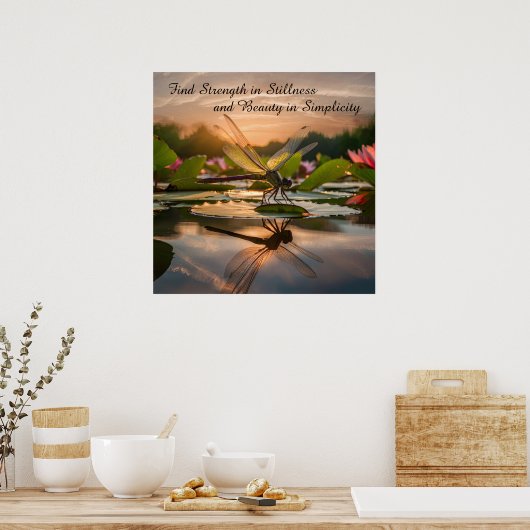 Dragonfly in der Natur Poster (Küche)