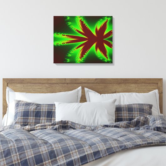 Dragonfly in Flammen Canvas Print Leinwanddruck (Insitu (Schlafzimmer))