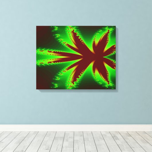 Dragonfly in Flammen Canvas Print Leinwanddruck (Insitu (Holzboden))