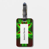 Dragonfly in Flammen - Custom Luggage Tag Gepäckanhänger (Rückseite vertikal)
