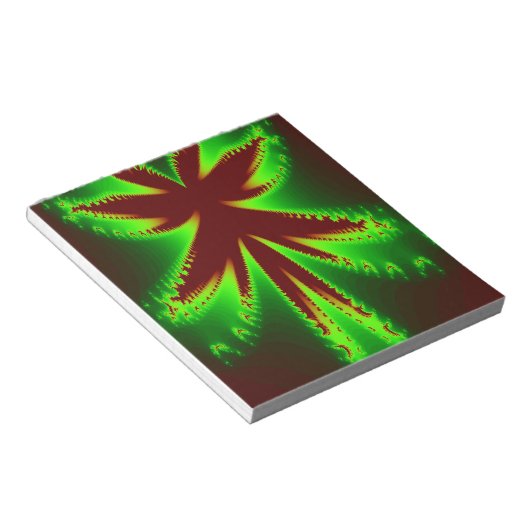Dragonfly in Flammen Notepad Notizblock (angewinkelt)
