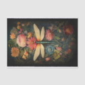 Dragonfly in Florals 1 Dekoupage Paper Seidenpapier (Vorderseite)