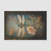 Dragonfly in Florals 2 Dekoupage Paper Seidenpapier (Vorderseite)