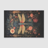 Dragonfly in Florals 4 Dekoupage Paper Seidenpapier (Vorderseite)