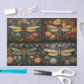 Dragonfly in Florals Collage 1 Dekoupage Paper Seidenpapier (Handwerk)
