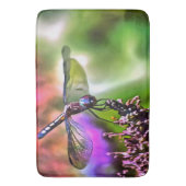 Dragonfly in grüner und blauer realistischer Maler Badematte (Vorderseite Vertikal)