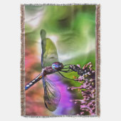 Dragonfly in grüner und blauer realistischer Maler Decke (Vorderseite Vertikal)