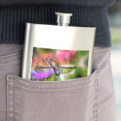 Dragonfly in grüner und blauer realistischer Maler Flachmann (Beispiel)