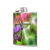 Dragonfly in grüner und blauer realistischer Maler Flachmann (Links)