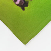 Dragonfly in grüner und blauer realistischer Maler Fleecedecke (Ecke)