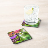 Dragonfly in grüner und blauer realistischer Maler Getränkeuntersetzer (Rechte Seite)