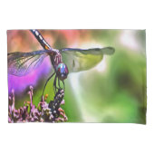 Dragonfly in grüner und blauer realistischer Maler Kissenbezug (Vorderseite-Links)