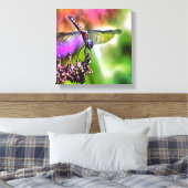 Dragonfly in grüner und blauer realistischer Maler Leinwanddruck (Insitu (Schlafzimmer))
