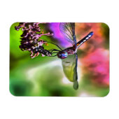 Dragonfly in grüner und blauer realistischer Maler Magnet (Horizontal)