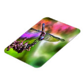 Dragonfly in grüner und blauer realistischer Maler Magnet (Linke Seite)