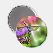 Dragonfly in grüner und blauer realistischer Maler Magnet (Vorderseite/Rückseite)