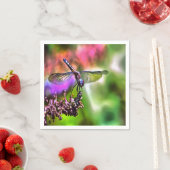 Dragonfly in grüner und blauer realistischer Maler Serviette (Beispiel)