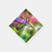 Dragonfly in grüner und blauer realistischer Maler Serviette (Ecke)