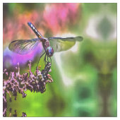 Dragonfly in grüner und blauer realistischer Maler Stoff (Nahaufnahme)