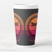Dragonfly in Retro Sunset mit Namen Milchtasse (Vorderseite)