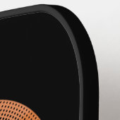 Dragonfly in Retro Sunset mit Namen Pickleball Schläger (Linke Seite)