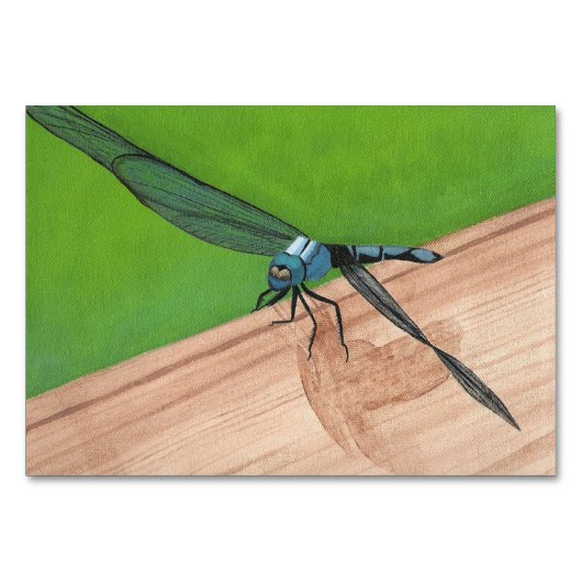 Dragonfly-Insekt-Lesekarten Tischnummer (Vorderseite)