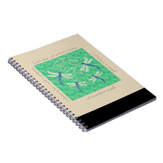 Dragonfly | Inspirational Spiral Notebook Notizblock (Rechte Seite)