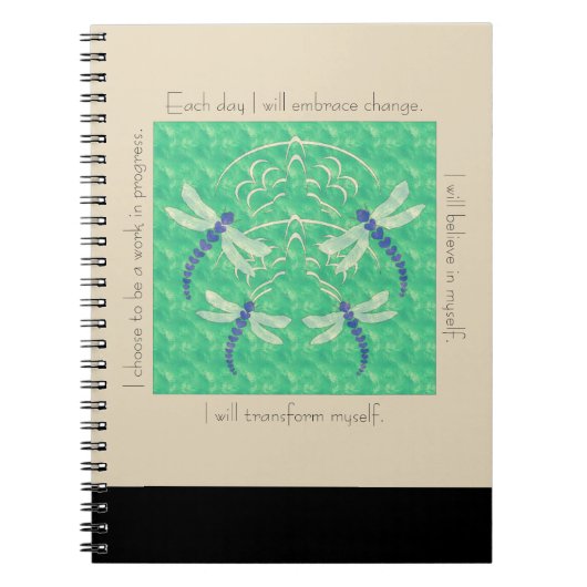 Dragonfly | Inspirational Spiral Notebook Notizblock (Vorderseite)