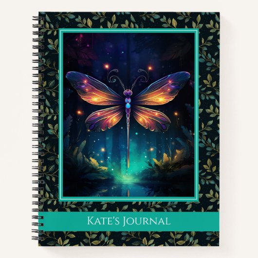 Dragonfly Journal oder Notebook Notizblock (Vorderseite)